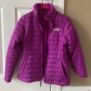 The North Face Girls' Reversible Mossbud Swirl Jacket size L 14/16
